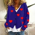 thumbnail image 2 of Besolor Fall Sweaters for Women 2024 Cute Graphic Printed Long Sleeve Plush Jackets Plus Size Button down Outwears, 2 of 4
