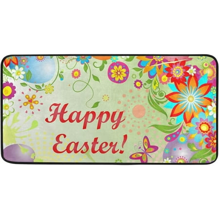 

Hyjoy Easter Bunny Eggs Kitchen Rug Non-Slip Bath Rug Doormats Anti Fatigue Runner Comfort Floor Mat 39 x 20 Inch