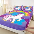 thumbnail image 3 of Erosebridal Monogrammed R Bed Sheets Set Twin Size, Dreamy Unicorn Twin Sheet Sets, Initial A to Z Letter Bedding Twin Size, Ultra Soft Room Decoration, 3pcs, 3 of 7