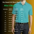 thumbnail image 4 of Mafoose Men's Dry Zone Short Sleeve UV Micro-Mesh Polo Shirt Safety Yellow L, 4 of 4