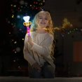 thumbnail image 2 of ArtCreativity 14" Purple Princess LED Light-up Wand – Spinning Diamond Top Costume Accessory Toy for Kids Ages 3-10, Battery Operated, 2 of 5