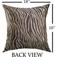 thumbnail image 2 of Decorative Throw Pillow Cover for Couch Sofa,Black African Zebra Skin Home Decor Pillow Case 18x18 inch, 2 of 4