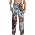 thumbnail image 3 of Daiia Red Train Hot Air Balloon Men's Sleep Pant with Pockets and Drawstring,Pajama Pants-Large, 3 of 9