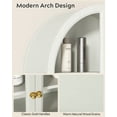 thumbnail image 4 of EYYTHUNG Arched Cabinet Wall Mounted, Bathroom Medicine Cabinets, Floating Storage Cabinet with Acrylic Door and Open Shelf, White, 4 of 7
