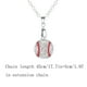 thumbnail image 3 of Collares de béisbol para hombres y adolescentes, cadena con colgante de softball de acero inoxidable, joyas deportivas para hombres, ajustables, 3 of 8