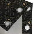 thumbnail image 4 of Ambesonne Art Deco Grommet Curtain, Black Classic Scales Art, 50"x84", Black and Sand Brown, 4 of 5