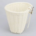 thumbnail image 2 of SHUWND Bike Basket for Front Handlebar Kid Adult Bicycle Handlebar Wicker Basket Bike Decoration Waterproof with Leather Straps Accessories Basket(White), 2 of 10