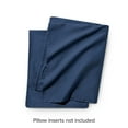 thumbnail image 3 of Bare Home Pillow Sham Set - Premium 1800 Collection - Double Brushed - Euro, Dark Blue, 3 of 9