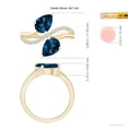 thumbnail image 5 of ANGARA Natural 3.8 ct London Blue Topaz Two-Stone Bypass Ring in 14K Yellow Gold for Women (Size-9x7mm) | November Birthstone, Anniversary, Jewelry Gift for Women | Natural London Blue Topaz Ring, 5 of 10