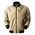 thumbnail image 2 of Ma Croix Mens Bomber Jacket Slim Fit Lightweight Casual Windbreaker Outerwear, 2 of 7