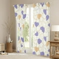 thumbnail image 3 of Feelyou Kawaii Love Heart Blackout Curtains Set of 2 (52x84 Each) for Kids, Romantic Valentines Day Window Curtains, Cream Purple Cartoon Curtains and Drapes, Black Out Curtains Decor, 3 of 6