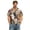 Multicolor, variant on Cotton Linen Shirts for Men Cute Cat Print Collared Short Sleeve Summer Button Down Shirt Animal Graphic Casual Tees with Chest Pocket Dark Gray M