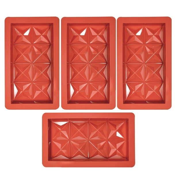 Molde Rectangular para Barra Chocolate Accesorios Panadería Antiadherentes Silicona Bricolaje