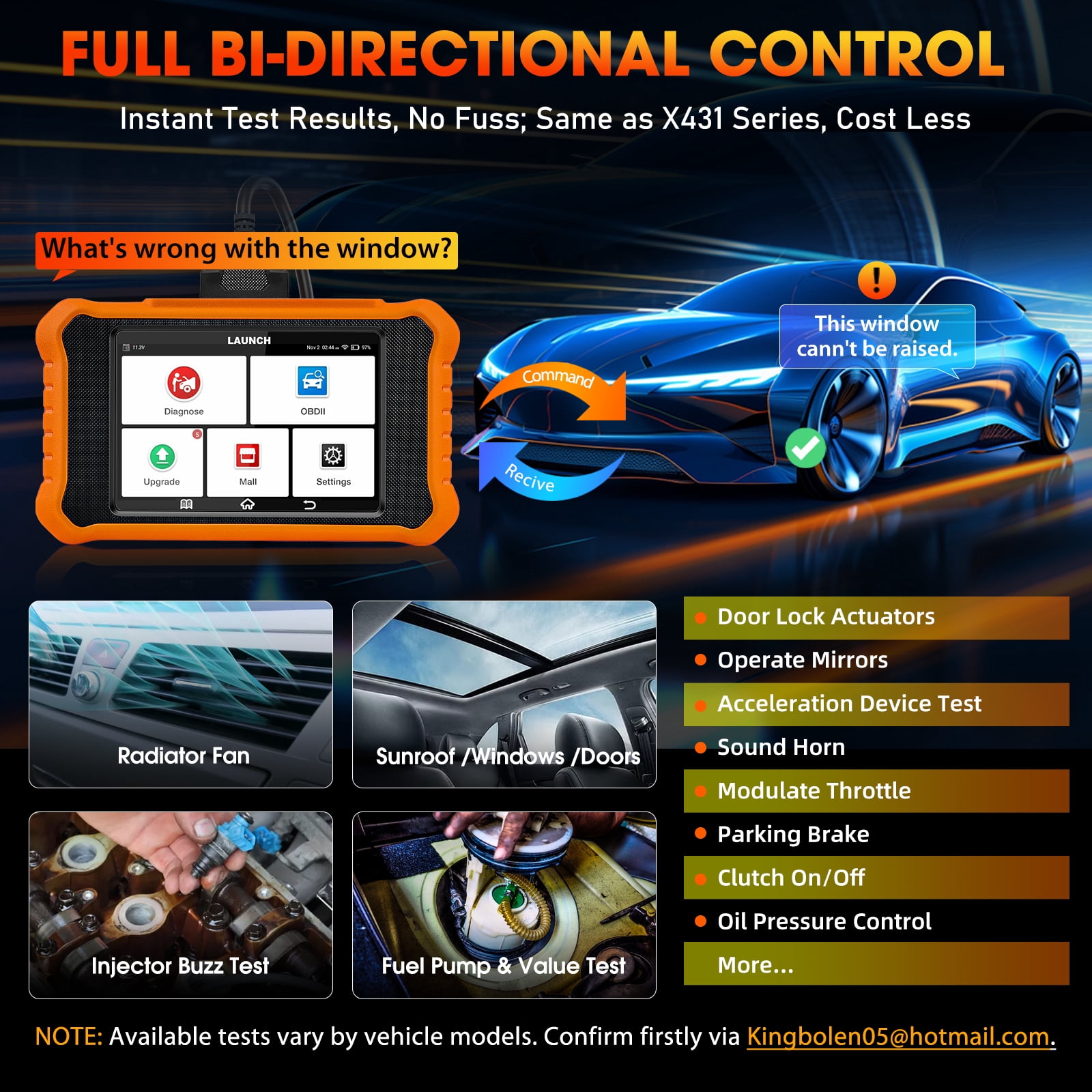 LAUNCH X431 Creader Elite 2.0 for Land Rover Jaguar OBD2 Scanner, Bi-Directional Full Systems Diagnostic Scan Tool, All Services Oil EPB TPMS Reset, Injector Reset, Auto VIN