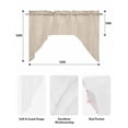 thumbnail image 5 of Vintage Cream Swag Valances for Windows, Small Curtains Drapes, Farmhouse Retro Beige Solid Color Kitchen Window Curtains Over Sink Rod Pocket Window Treatment Valance for Bedroom/Bathroom 56"x36", 5 of 5