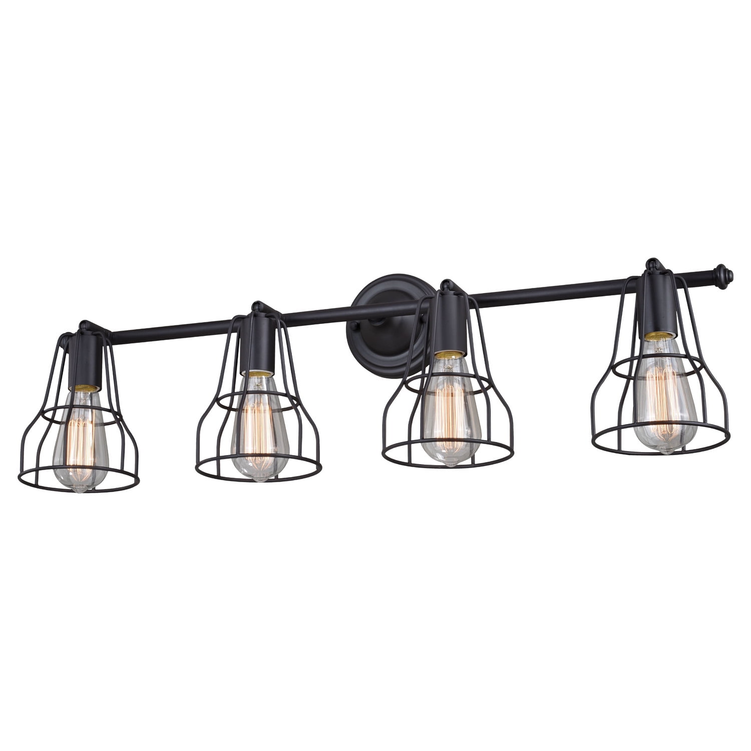 Vaxcel Clybourn Bronze Adjustable Wire Cage Bathroom Vanity Light Fixture - Walmart.com ...
