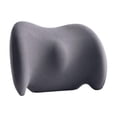 thumbnail image 4 of Almohada de apoyo lumbar para coche, transpirable, para conducir, sentarse, descansar, espuma viscoelástica gris oscuro, 4 of 8