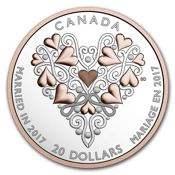 2017 Canada 1 oz Silver $20 Best Wishes on Your Wedding Day