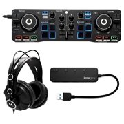 Hercules DJControl Starlight Pocket USB DJ Controller with Headphones & USB Hub