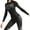 Black, variant on Women's Thermal Underwear Set - Chenille Polyester-Cotton Blend Warm Base Layer (Top & Bottom)
