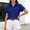 #9Dark Blue, variant on Womens Tops Gingham Checkered Short Sleeve Shirts, Button Down with Pockets