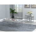 thumbnail image 2 of Geometric Frame Rectangular Coffee Table Chrome, 2 of 5