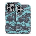 thumbnail image 2 of DesignSkinz Scratch-Resistant Hard Slim Case Compatible with iPhone 13 Mini (Compatible with MagSafe) - Turquoise and Gray Digital Camouflage, 2 of 9
