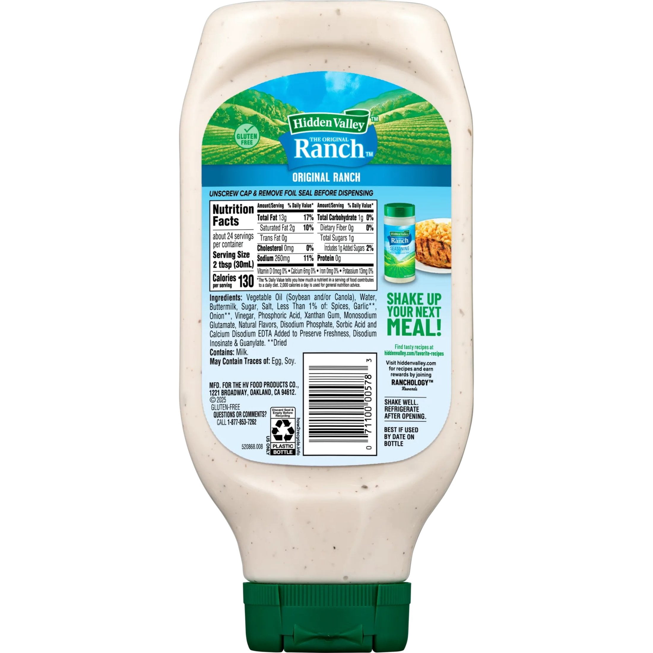 hidden valley ranch dressing nutrition Amazon.com : Hidden Valley Original Ranch Seasoning and Salad Dressing Mix, 16 Ounce : Hidden Valley Ranch Dressing Dry Mix : Grocery & Gourmet Food
