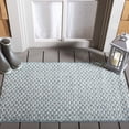 thumbnail image 2 of SAFAVIEH Courtyard Blair Checkered Indoor/Outdoor Area Rug, Light Blue/Light Grey, 2'7" x 5', 2 of 14