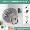 AYMZ Camping Fan Battery Powered Fan, Remote Control LED Lantern 10000mAh Battery Operated, 5 Speeds USB Rechargeable Fans with Hook for Fishing, Camping, Outdoor, Travel, Bedroom