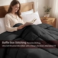 thumbnail image 5 of Superior Solid Comforter Down Alternative Bedding, King, Black, 5 of 9