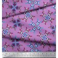 thumbnail image 2 of Soimoi Georgette Viscose Fabric Tiles Moroccan Print Sewing Fabric Yard 42 Inch Wide, 2 of 3