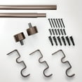 thumbnail image 6 of (2 pack) Better Homes & Gardens 5/8" Plated Bronze Adjustable Add On Curtain Rod Kit, 32"-120", 6 of 10