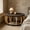 Black, variant on WanKaMom Solid Wood Round Coffee Table, Handwoven Rattan Top Boho Furniture, Sturdy Curved Leg Design Holds 110LBS, Vintage Living Room Tea Table, Easy Assembly