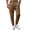 Dark Brown, variant on Casual Pants for Men, Slim Fit Tapered Drawstring Elastic Waist Pants, Wrinkle Resistant Micro Stretch Lightweight Business Everyday Spring Fall Pants