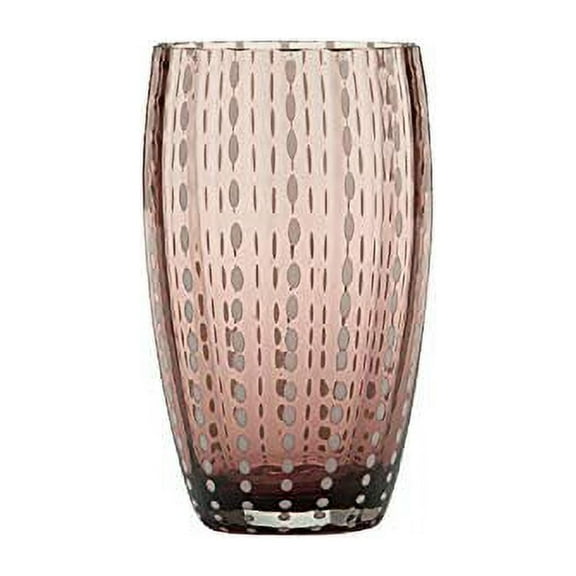 Zafferano Perle Glass Beverage Glasses Set-6  Amethyst