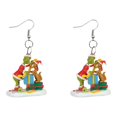 thumbnail image 2 of Grinch Earrings for Women Grinch Christmas Decorations Christmas Cute Cartoon Earrings Gift For Women Girl Birthday/Valentine's Day/Anniversary, 2 of 5