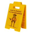 thumbnail image 1 of Funny Office Decor, Frog Desk Sign, Hold on Partner I'm Overstimulated, 1 of 5