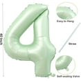 thumbnail image 2 of 40 Inch Blue Number 4 Digit Helium Balloons,Foil Mylar Big Number Balloons for 4th 14 Birthday Wedding Bachelorette Birthday Bridal Shower Graduation Anniversary Celebration (Olive Green 4), 2 of 14