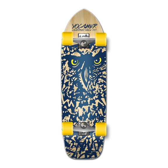 Yocaher Old School Longboard Complete - Spirit Animal Series - Owl