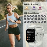VOPOCO Smart Watch for Women Men(Answer/Make Call), 1.85 Large HD Screen Smartwatch for iPhone Android Phones, IP68 Waterproof Fitness Watch with 100+ Sport Modes Sleep Monitor/Pedometer
