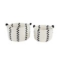 thumbnail image 7 of DecMode 12", 10" White Polyester Country Storage Basket, 2 - Pieces, 7 of 7