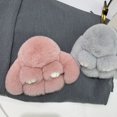 thumbnail image 4 of Visland Handmade Bunny Keychain Bag Charm Fluffy Faux Fur Rabbit Pendant Keyring Lop-Eared Design Bunny Charm Keychain Versatile Wallet Accessory, 4 of 8