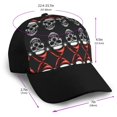 thumbnail image 2 of Naloa Skull santa hat Adult adjustable Print Baseball Hat, Patchwork curved brim baseball capfor Men and Women, One Size, 2 of 5