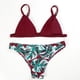 thumbnail image 3 of Traje de baño de playa Europa y América Traje de baño de bikini sexy con estampado de hojas verdes, 3 of 5
