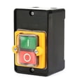 thumbnail image 1 of Interruptor de botón pulsador, AC220V/380V 10A Interruptor de botón de control de alimentación impermeable monofásico/trifásico, botón de control de encendido/apagado con carcasa, interruptor de máqui JFHHH pequeña, 1 of 3