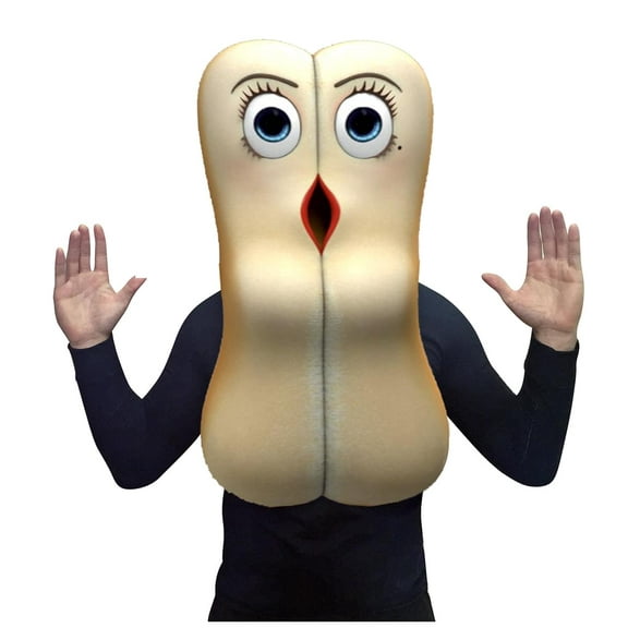 Rasta Imposta Adult Sausage Party Brenda Bun Mask Costume - Size One Size Fits Most - Beige