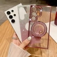 thumbnail image 5 of for Samsung Galaxy S24 Plus Glitter Kickstand Case,Luxury Bling Sparkly Diamond Rhinestone with Camera Protector Liquid Ring Stand Clear Phone Case for Women Girl for Galaxy S24 Plus (Purple), 5 of 9
