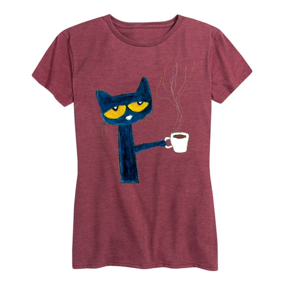Pete The Cat - With Coffee - Women's Short Sleeve Graphic T-Shirt