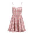 thumbnail image 1 of Vestido Camisola Rosa,Vestido A Cuadros Verano Mujer Camisola Vestido A Cuadros Vestido Sin Mangas Claridad Notable, 1 of 8